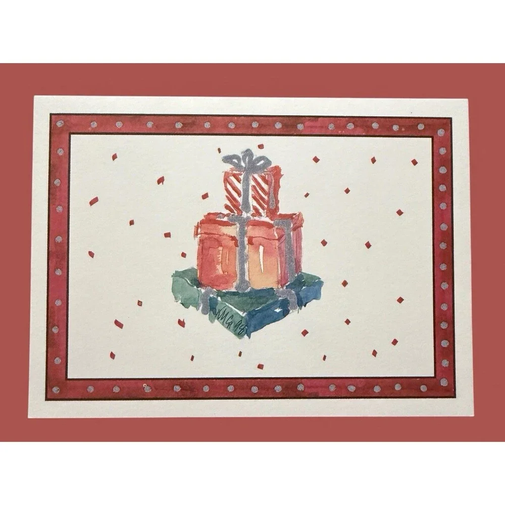 Vintage Oddballs Christmas Notecards - Watercolor- Happy Gifts - 10 Pk